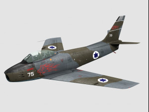 north american f-86 sabre 3D Model
