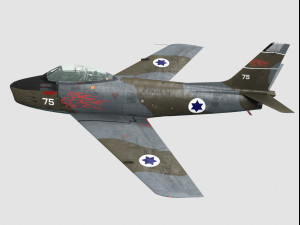 north american f-86 sabre 3D-Modell