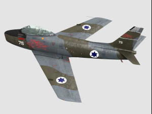 north american f-86 sabre 3D Model