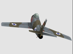 north american f-86 sabre 3D-Modell
