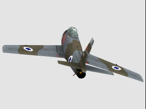 north american f-86 sabre 3D Model