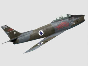 north american f-86 sabre 3D-Modell