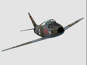 north american f-86 sabre 3D-Modell
