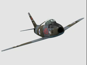 north american f-86 sabre 3D Model