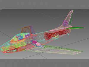 north american f-86 sabre 3D-Modell