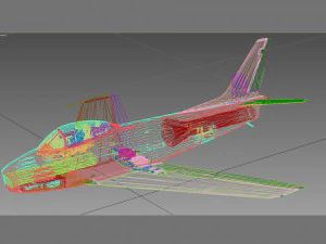 north american f-86 sabre 3D Model