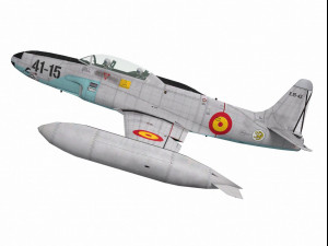 lockheed t-33 Modello 3D