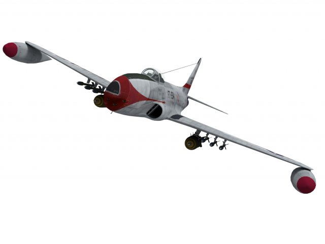 lockheed p-80 shooting star 3D 模型 .c4d .max .obj .3ds .fbx .stl .blend 