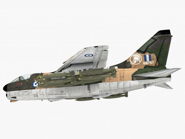ltv a-7 corsair ii 3D Model .c4d .max .obj .3ds .fbx .stl .blend 