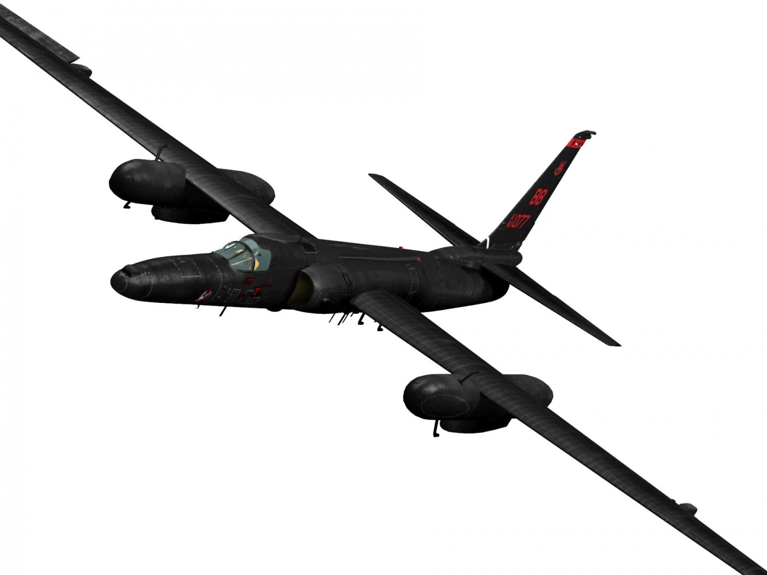 lockheed u-2 dragon lady 3D Model .c4d .max .obj .3ds .fbx .stl .blend 