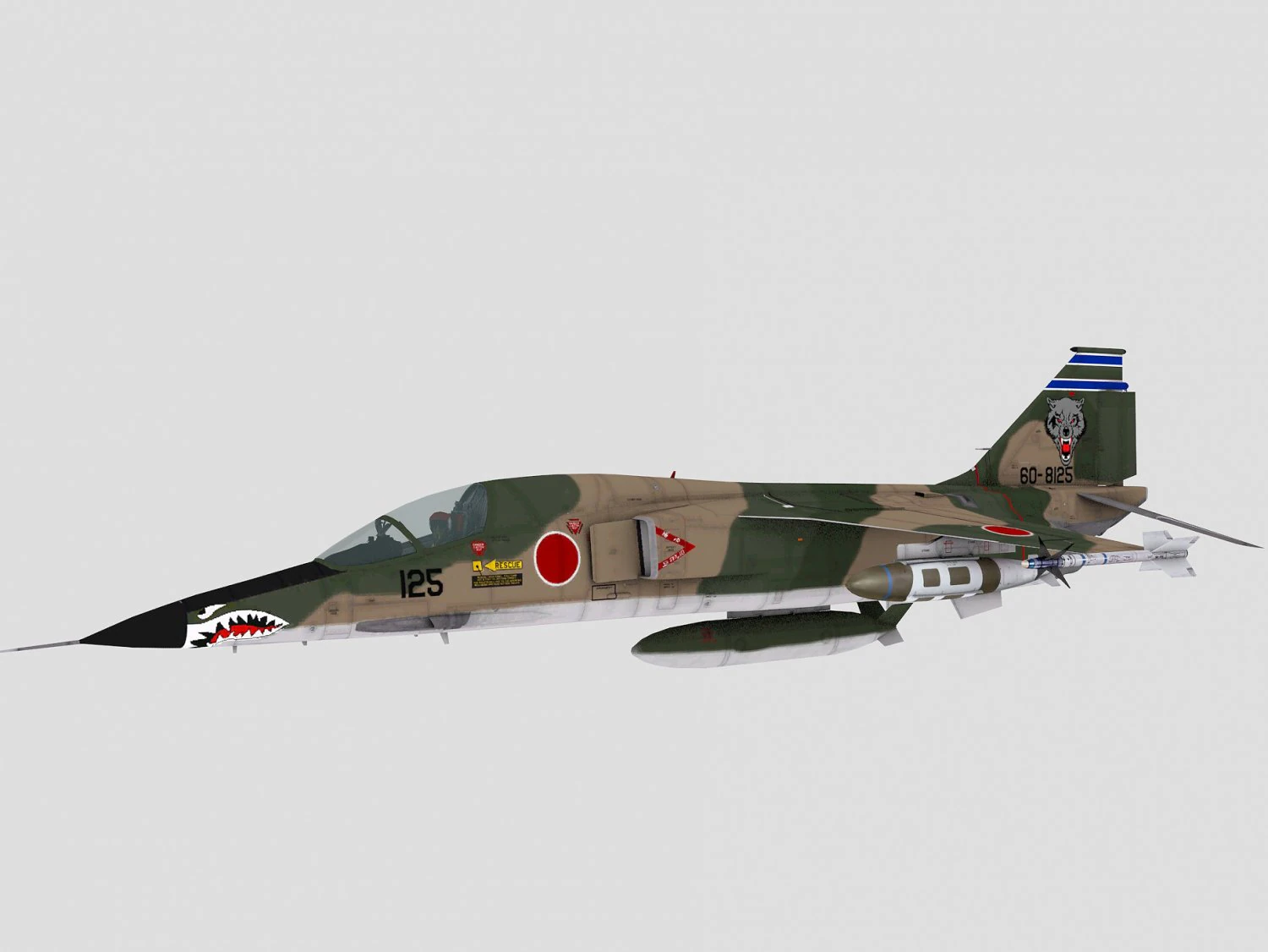 mitsubishi f-1 two versions 3D Model .c4d .max .obj .3ds .fbx .stl .blend 