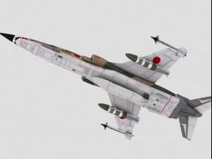 mitsubishi f-1 two versions 3D Модель