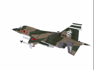 mitsubishi f-1 two versions 3D Модель