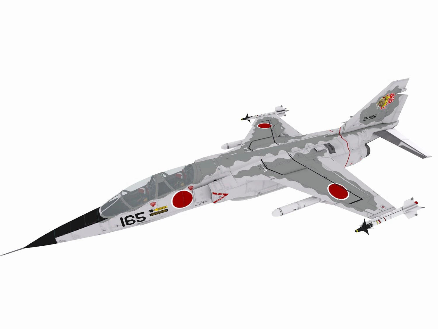 mitshubishi t-2 3D Model .c4d .max .obj .3ds .fbx .stl .blend 