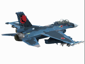 mitsubishi f-2 viper zero two seater version 3D मॉडल