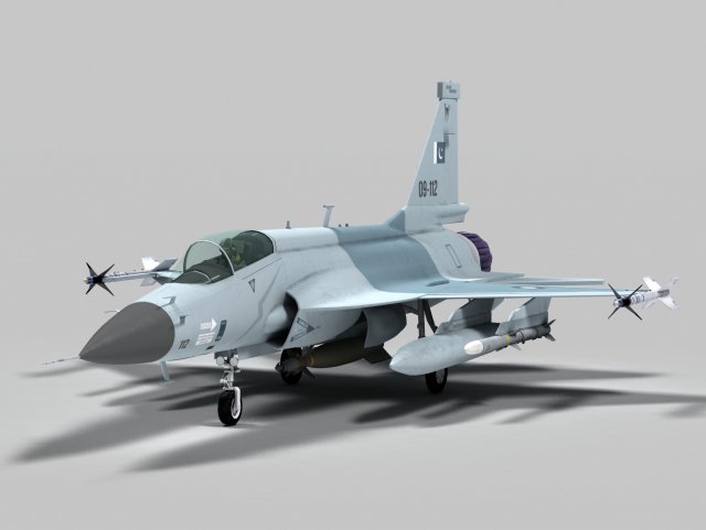 chengdu-pac jf-17 thunder 3D Model .c4d .max .obj .3ds .fbx .stl .blend 