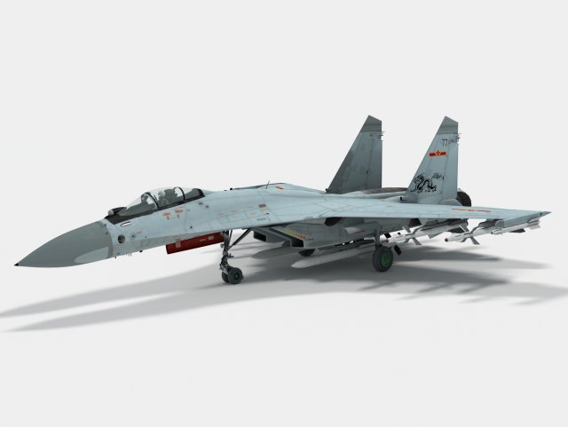 shenyang j-11 3D Model .c4d .max .obj .3ds .fbx .stl .blend 