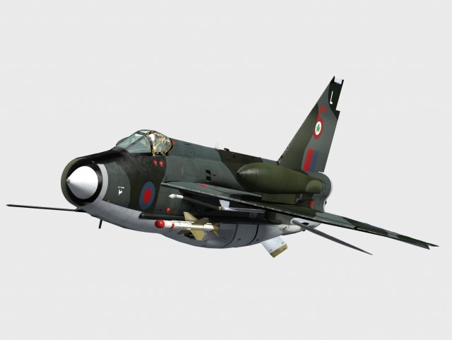 english electric lightning f6 3D 模型 .c4d .max .obj .3ds .fbx .stl .blend 