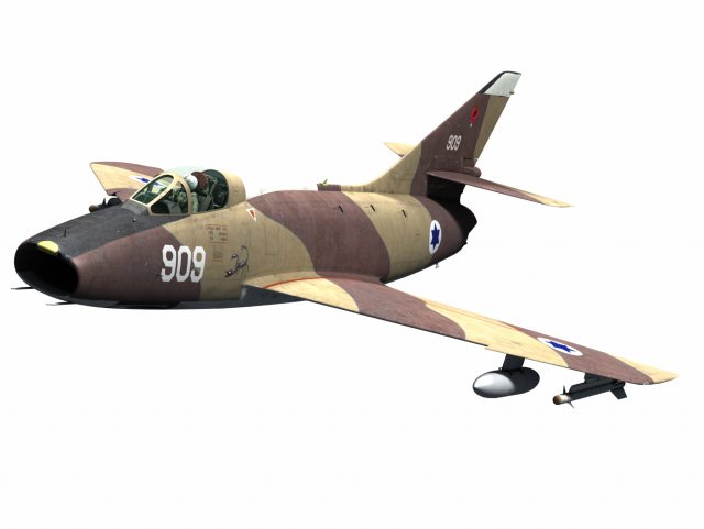 Dassault Super Mystere 3Dモデル .c4d .max .obj .3ds .fbx .stl .blend 