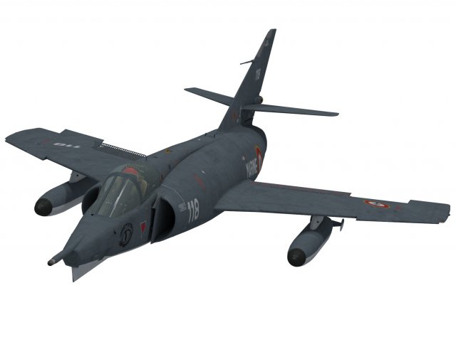 dassault etendard iv p recon version 3D Model .c4d .max .obj .3ds .fbx .stl .blend 