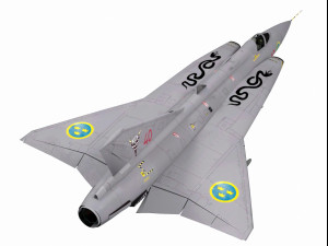 saab 35 draken 3D Model