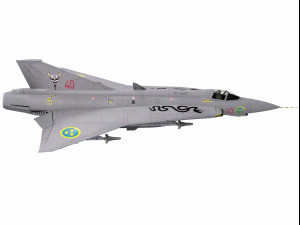 saab 35 draken 3D Model