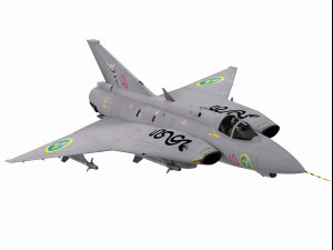 saab 35 draken 3D Model