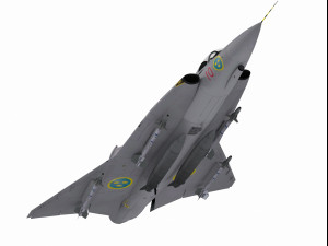 saab 35 draken 3D Model