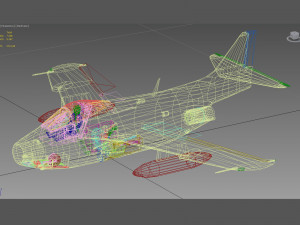 saab j-29 f tunnan 3D Model