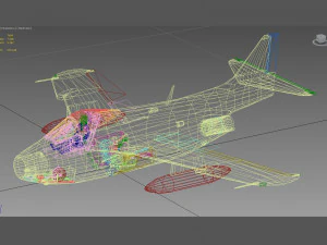 saab j-29 f tunnan 3D Model