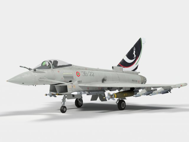 eurofighter typhoon 3D-Modell .c4d .max .obj .3ds .fbx .stl .blend 