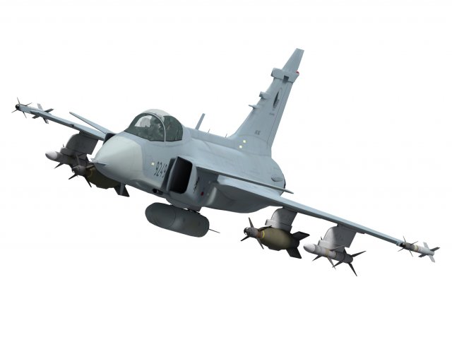 saab jas 39 gripen 3D 모델 .c4d .max .obj .3ds .fbx .stl .blend 