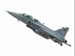 saab jas 39 gripen two seater version 3D Model