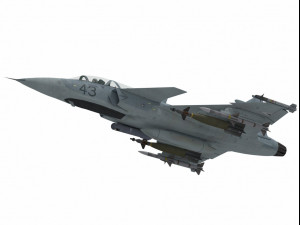 saab jas 39 gripen two seater version 3D Model
