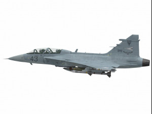 saab jas 39 gripen two seater version 3D Model
