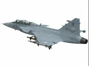 saab jas 39 gripen two seater version 3D Model