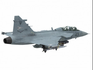 saab jas 39 gripen two seater version 3D Model
