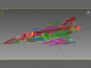 saab jas 39 gripen two seater version 3D Model