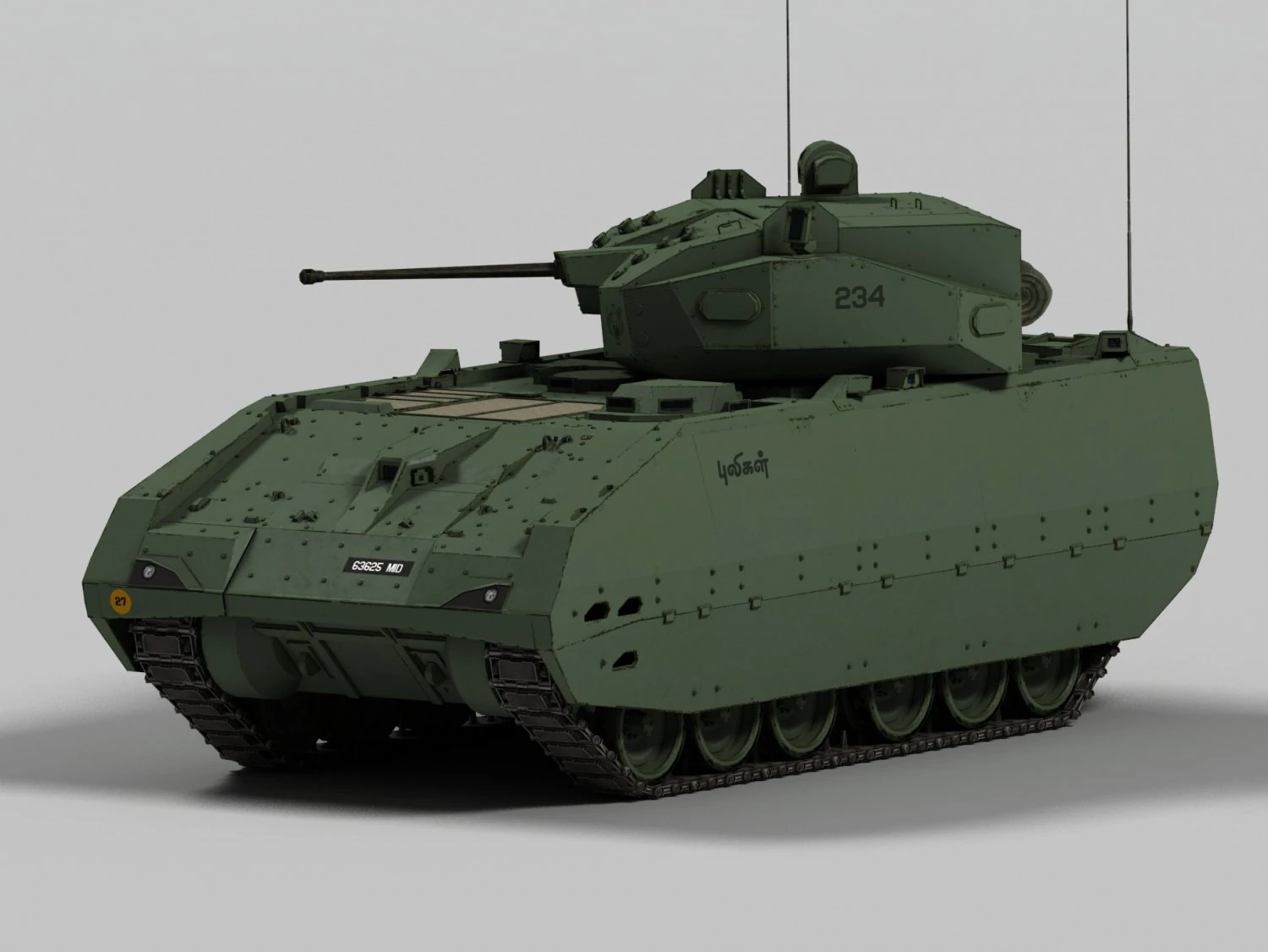 hunter afv 3D Model .c4d .max .obj .3ds .fbx .stl .blend 