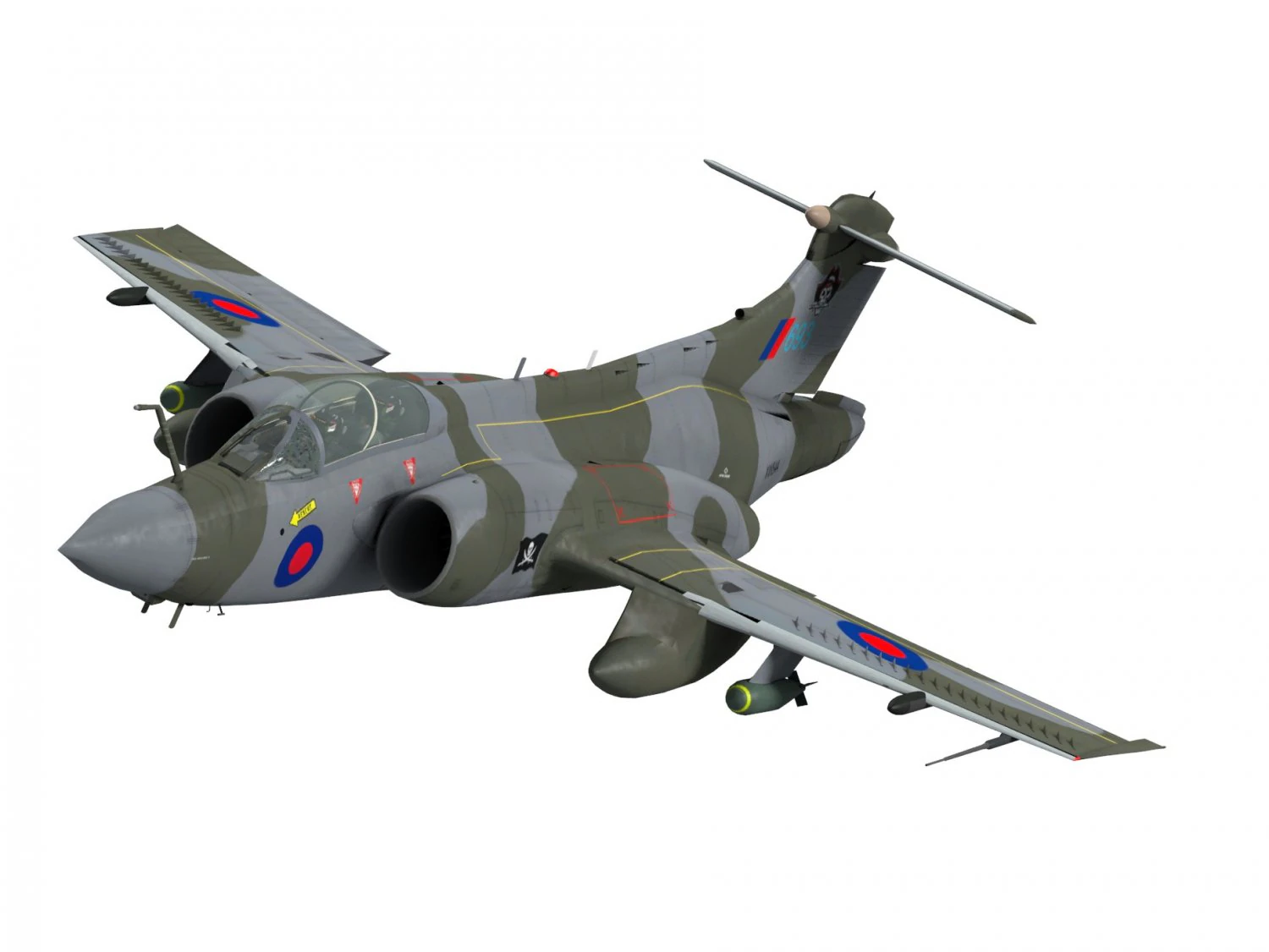 blackburn buccaneer 3D Model .c4d .max .obj .3ds .fbx .stl .blend 
