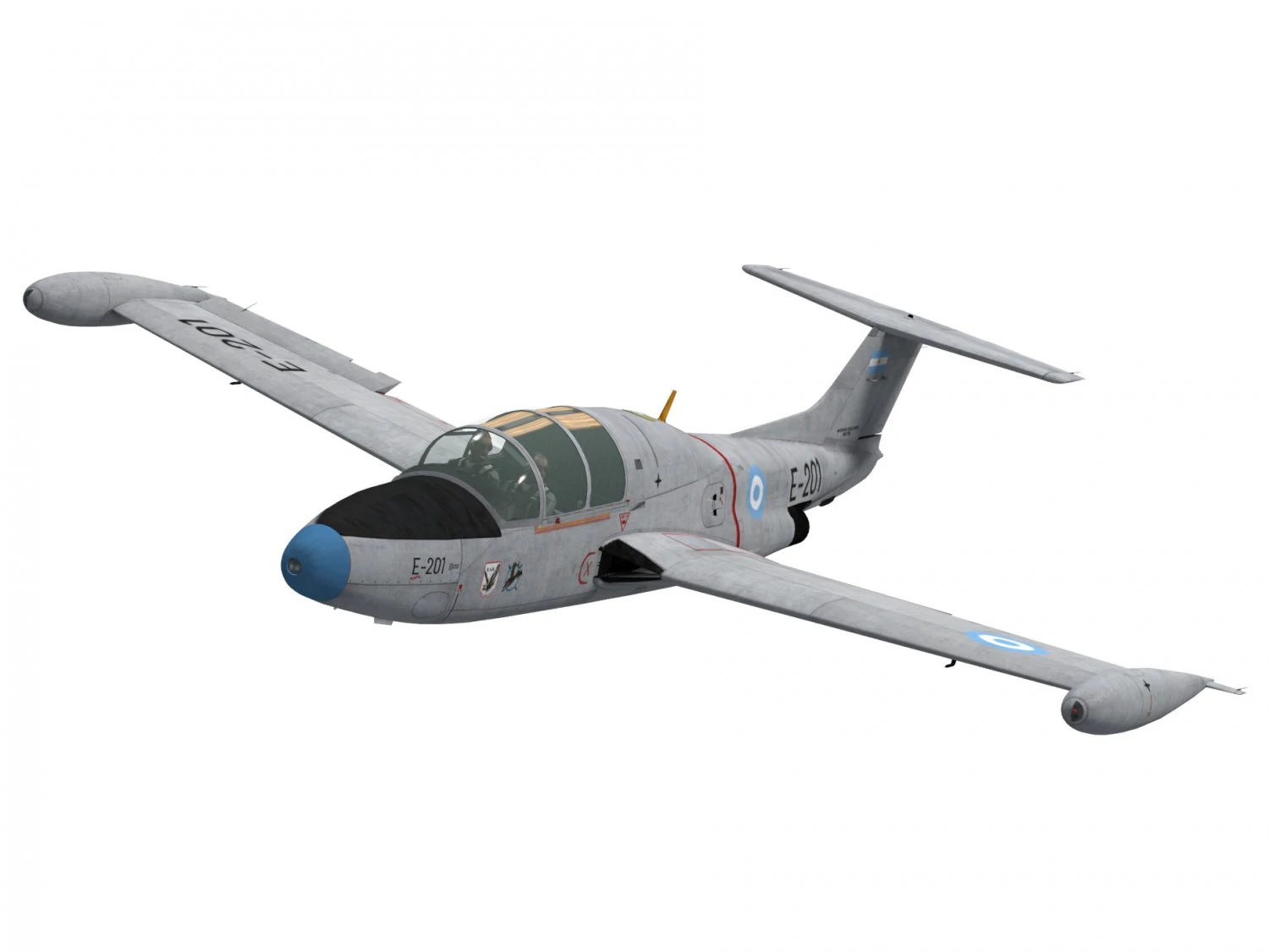 morane saulnier ms-760 paris 3D Model .c4d .max .obj .3ds .fbx .stl .blend 