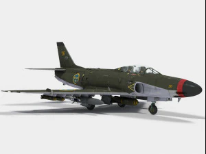 saab 32 lansen 3D Model