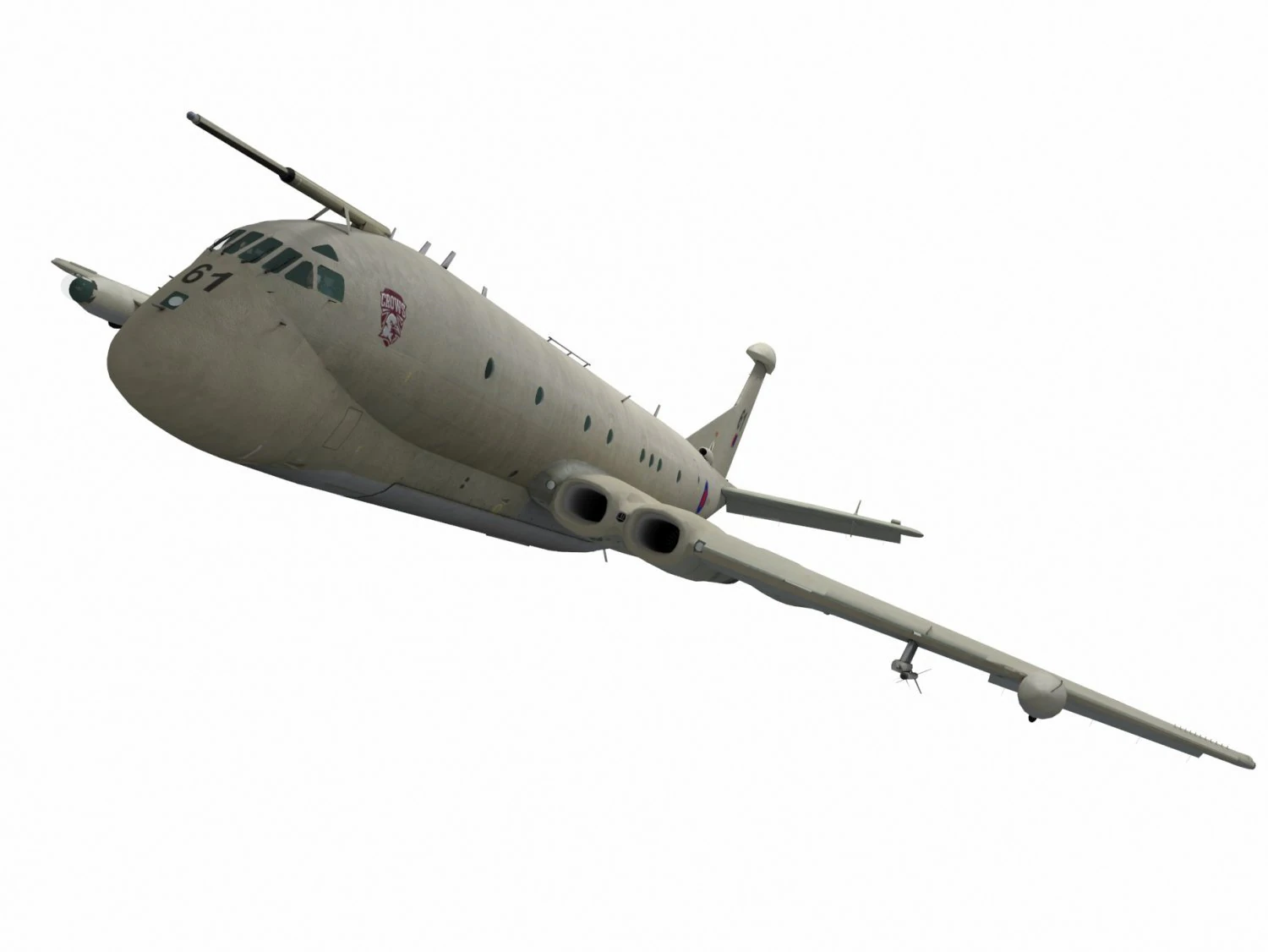 hawker siddley nimrod 3D Model .c4d .max .obj .3ds .fbx .stl .blend