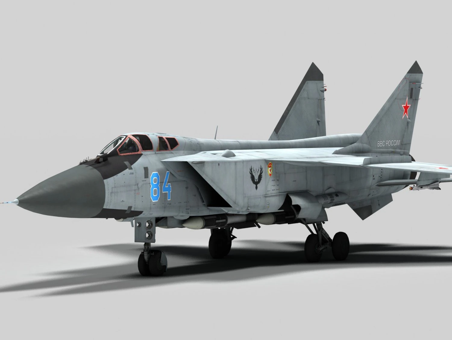mikoyan gurevich mig-31 foxhound 3D Model .c4d .max .obj .3ds .fbx .stl .blend