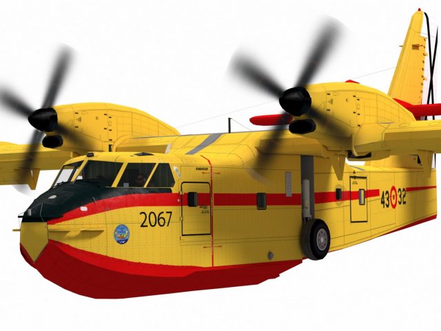 canadair cl-415 3D 모델 .c4d .max .obj .3ds .fbx .stl .blend 