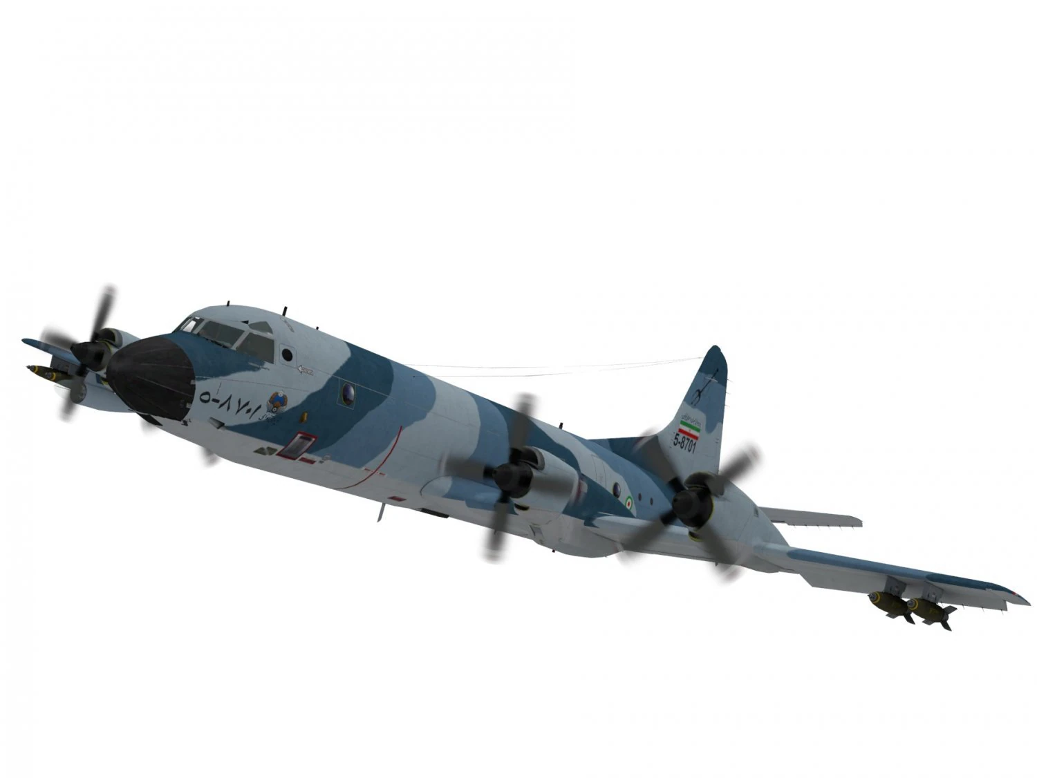lockheed p- orion iranian scheme 3D Model .c4d .max .obj .3ds .fbx .stl .blend 
