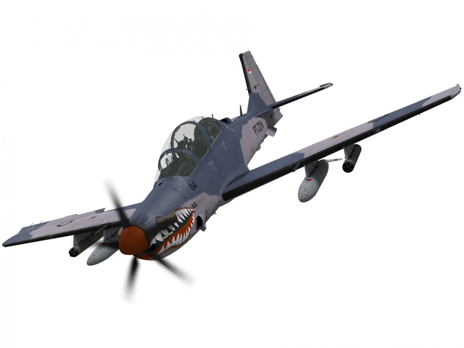 embraer emb 314 super tucano 3D Model .c4d .max .obj .3ds .fbx .stl .blend 