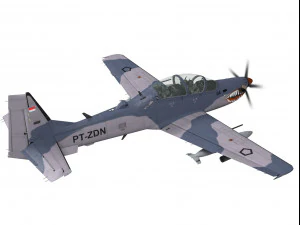 embraer emb 314 super tucano 3D Model