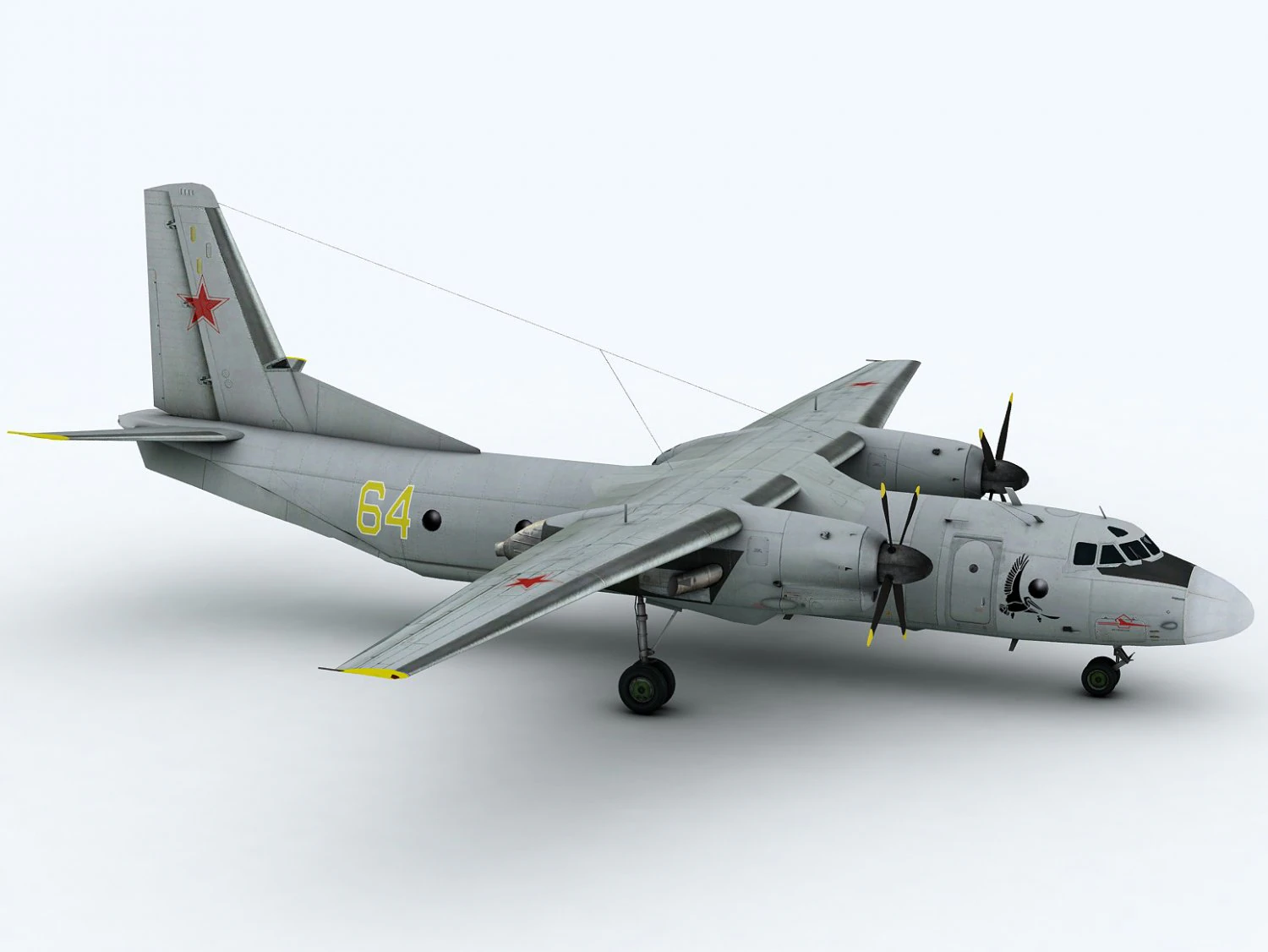 antonov an-26 curl 3D Model .c4d .max .obj .3ds .fbx .stl .blend 