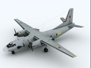 antonov an-26 curl 3D Model